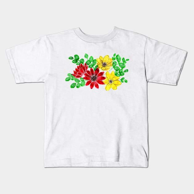 Florals Kids T-Shirt by Ratna Arts